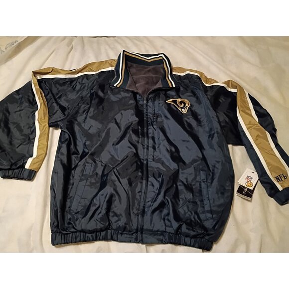 St. Louis Rams Reversible Jacket XL NFL 2000s NWT - Picture 1 of 8